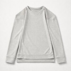 Light Gray Mesh Shoulder Sweatshirt